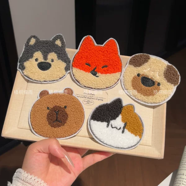Cute Pet Animal Style Bangs Stickers, Soft and Adorable Cartoon Design, Girly Fun Hair Clips, Magic Hair Fixing Tool, Hair Accessories