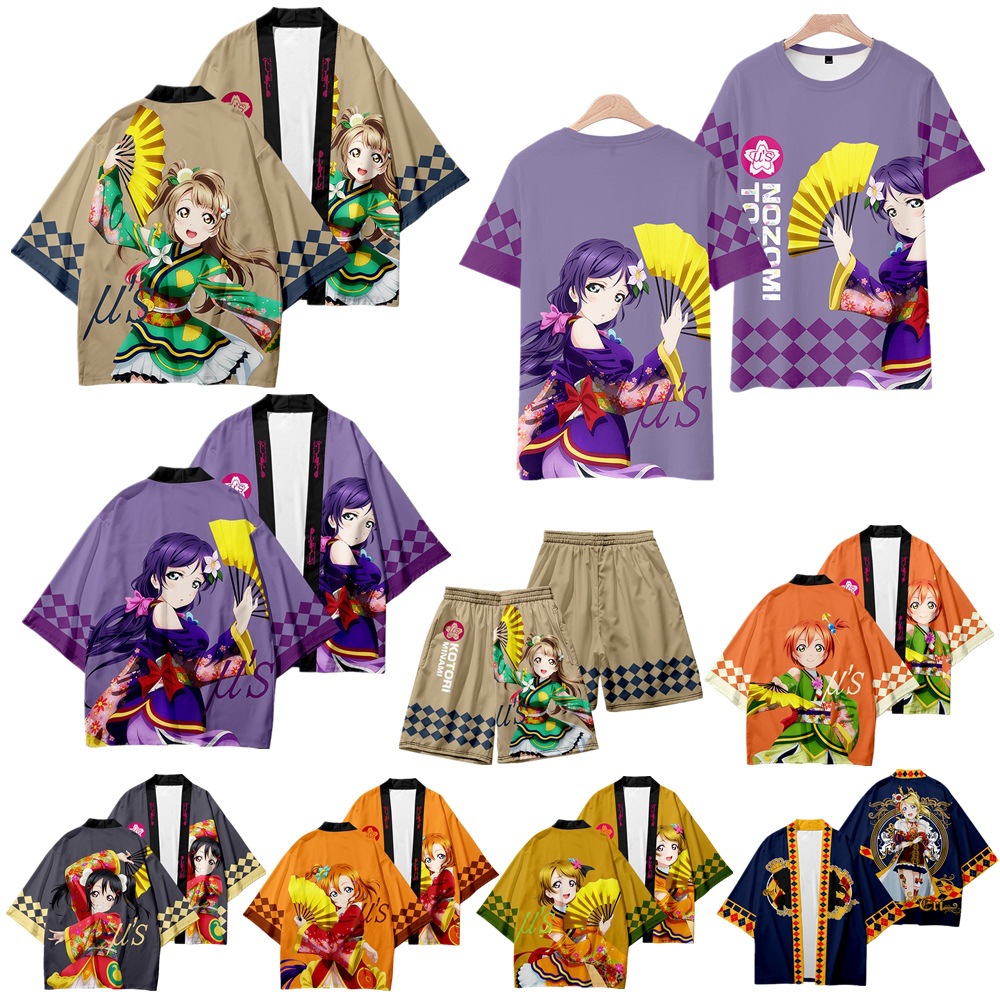 日系Lovelive!虹咲学园可爱穗乃果夏季羽织开衫和服披风居家道袍