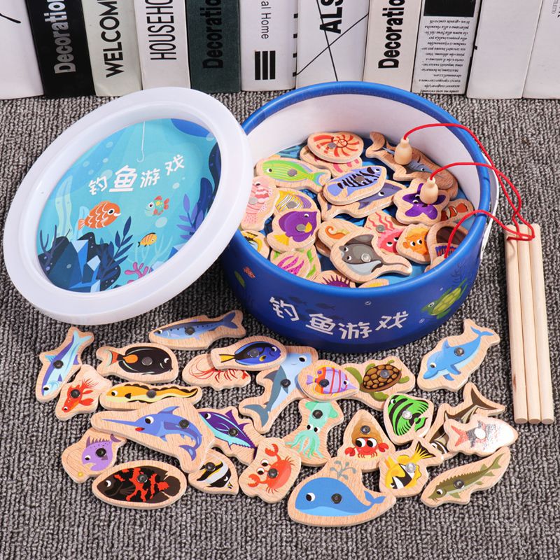 Juguetes de pesca infantil Magnetic Early Childhood Niñas Bebés Niños 1 - 2 años Puzzles Bebés enseñar inteligencia cerebral