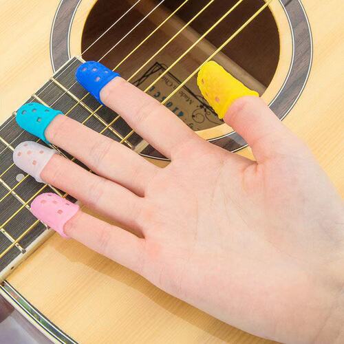 Guitar Finger Covers Color Optional Beginners Practice Playing and Pressing Strings Classical Erhu Finger Covers Silicone
