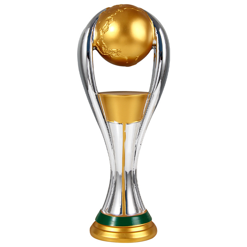 Nuevo trofeo de la tierra de Arabia Saudita trofeo modelo de trofeo de campeón de fútbol trofeo de fans recuerdos trofeo de resina