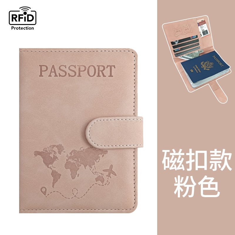 跨境爆款皮套护照夹现货pu皮RFID护照包多功能可放SIM卡证件包|undefined