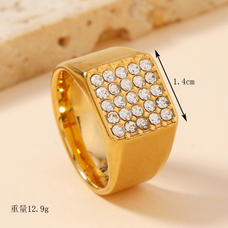 Golden, square, 14mm