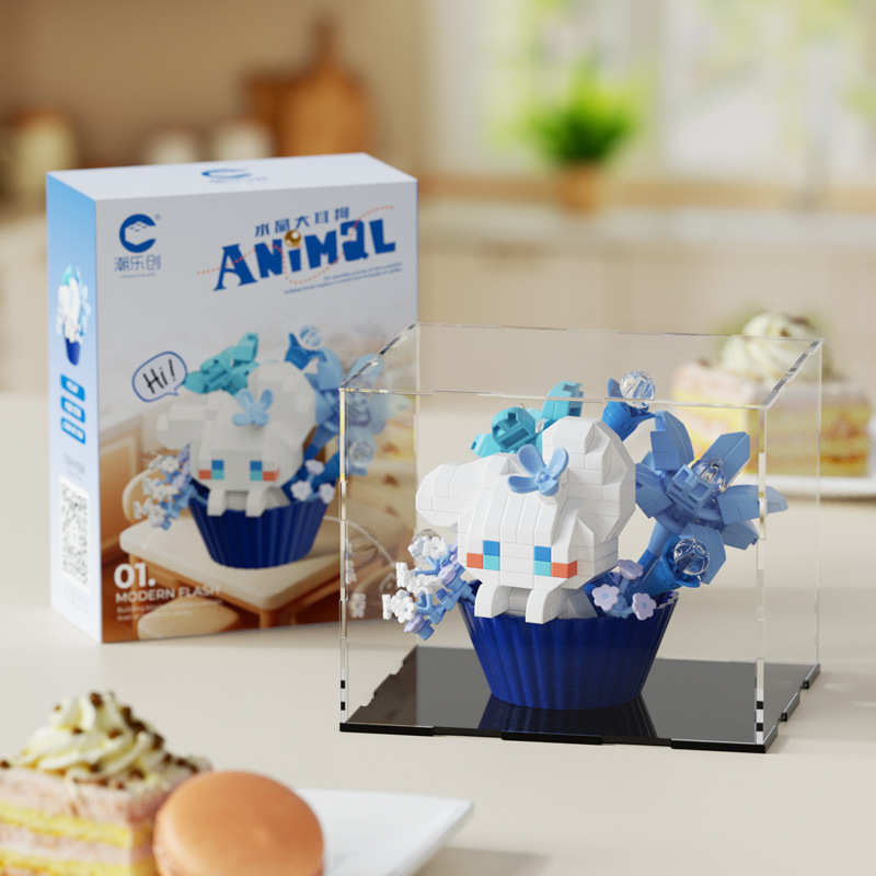 Postre - cristal 267 gránulos de orejas grandes + acrílico