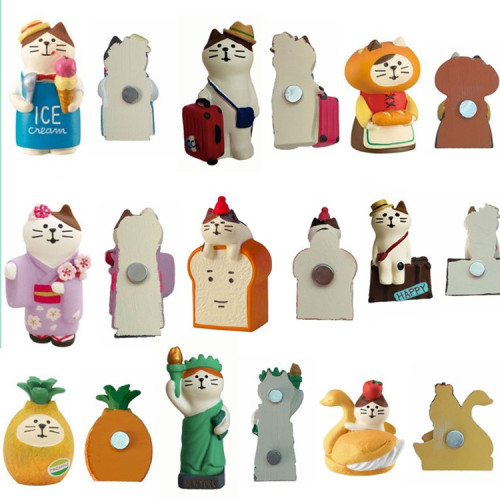 Japanese groceries zakka cute refrigerator magnet series Japanese photo props miniature resin gift cat ornaments