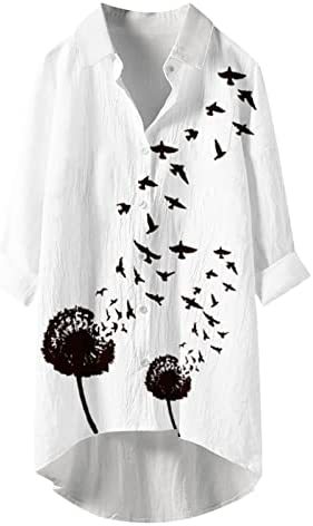 独立站大码女装 水彩画 鲜花系列印花 长款女式衬衫白色款 夏季