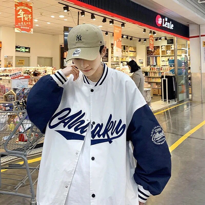 2023 Spring and Autumn New Style Patchwork Baseball Uniform Men's Korean Style Loose Ins Hong Kong Style Casual Jacket Student Retro Jacket
