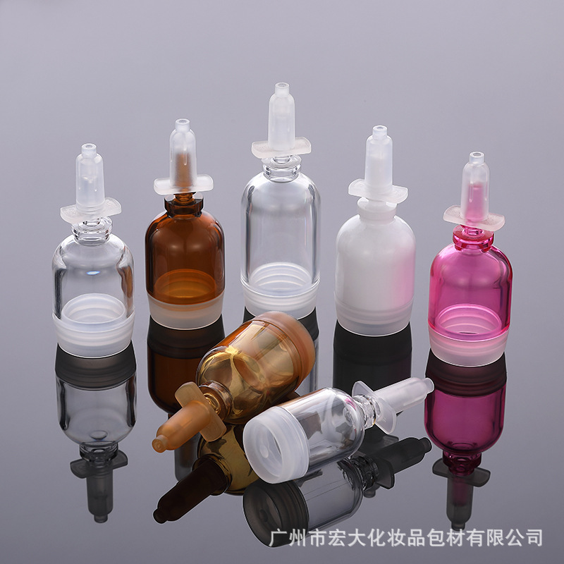 现货5ml10ml15ml透明按压滴管瓶 塑料小灯泡瓶精华液韩国小吊瓶