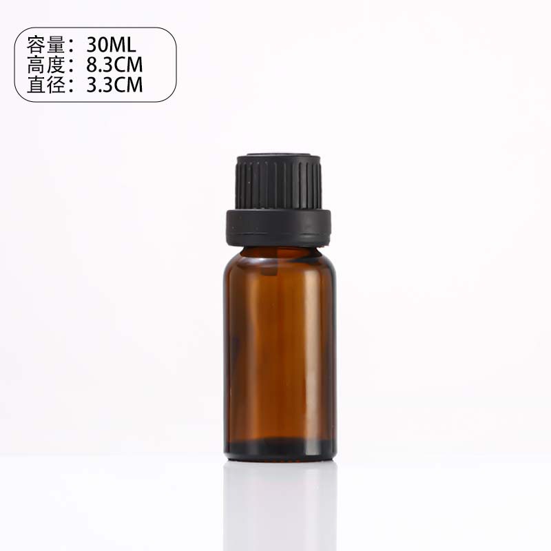 Cubierta antirrobo 10ml Brown botella de aceite esencial 20ml botella de vidrio 5ml botella cuentagotas perfume sub-embalaje botella de vidrio de aromaterapia