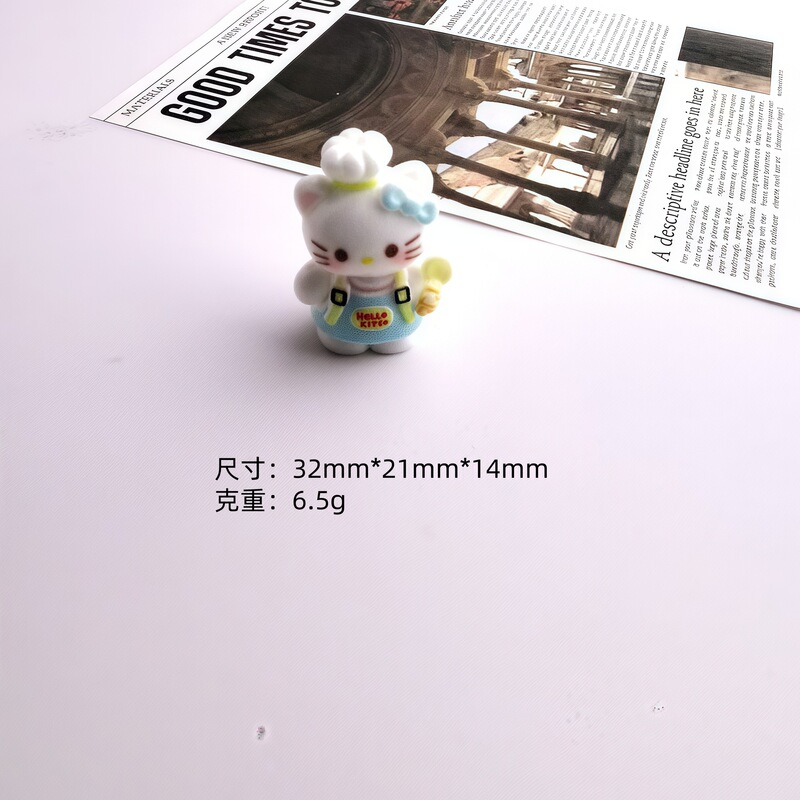漫画光沢のあるシェフ猫ヘアピン頭飾り diy クリーム接着剤携帯電話ケース水カップ装飾樹脂小物ステッカー|undefined