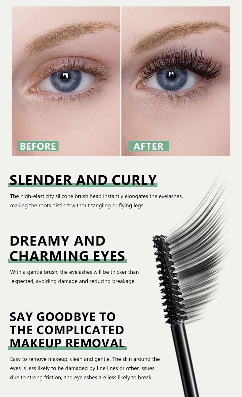 Charming Eye Mascara With Floral Pattern For Long Thick Lashes_voghion.com