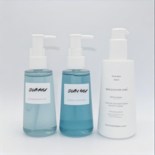 Customized 150 250ml Conical Petg Thick Bottom Lotion Bottle Facial Cleanser Hand Sanitizer High Transparency Bottle