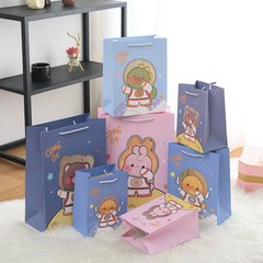 New style display transparent cartoon gift bag, gift box packaging, gift bag, high-quality jewelry store tote bag, children's day paper bag