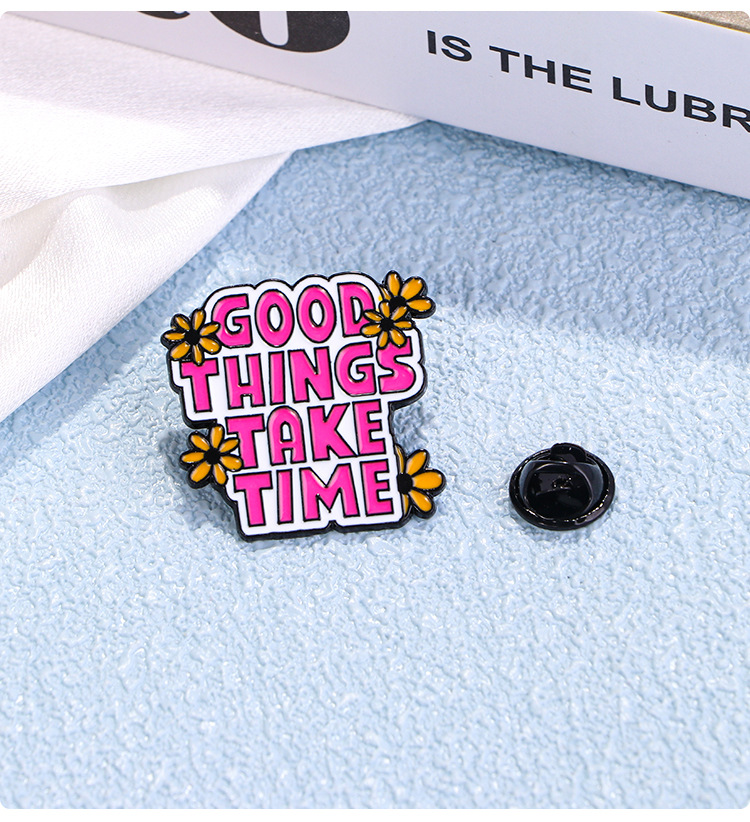 Alloy Material Cute Pin Letter Colorful Badge Alloy Enamel Unisex Brooches