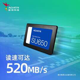 威刚SU650 SATA3.0 SSD固态硬盘笔记本台式机电脑拓展接口适用