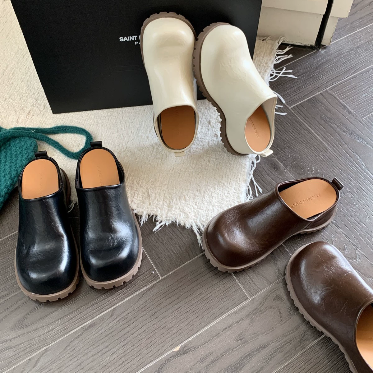 Женские полусапожки на толстой подошве в стиле французского ботильона, новинка весны-лета 2025 года, ретро, удобные, без застежек