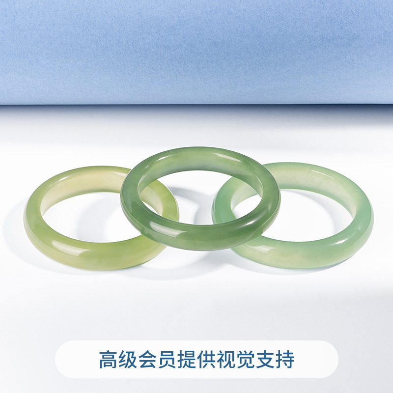 Xiuyu Bracelet Xiuyan Jade Clear Water Bracelet Xiuyu Jade Bracelet Lake Water Green Flat Jade Bracelet 50% off Discount