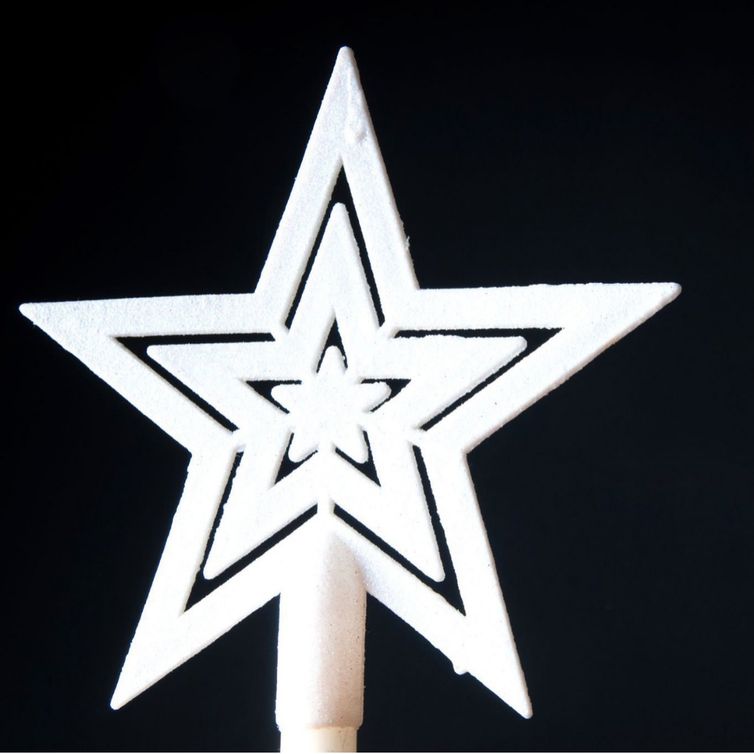 Árbol de Navidad transfronterizo estrella de tres capas estrella de cinco puntas estereoscópico árbol de Navidad estrella de decoración navideña fábrica directa