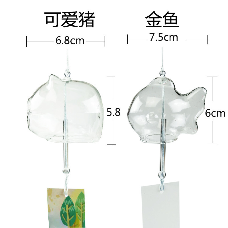 願い事風鈴飾り風鈴桜ガラス透明吊り式観光地シーン配置風鈴学生DIY手|undefined
