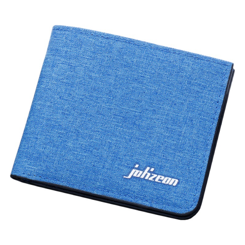 Billetera ultrafina para hombres de comercio electrónico transfronterizo delgada billetera de lona corta para hombres la posición de múltiples tarjetas puede contener la licencia de conducir