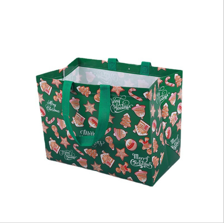 Bolso no tejido de Navidad bolso de mano logotipo personalizado gran película de dibujos animados transfronterizos alta sensación bolsa de embalaje de regalo