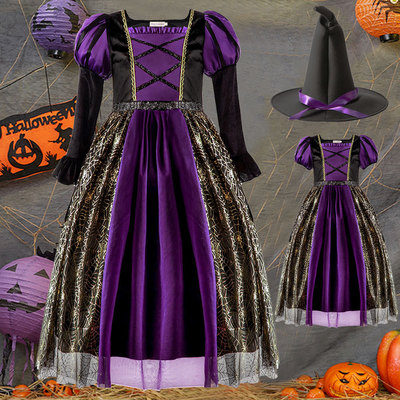 Baby kids Halloween costume children's skirt cosplay witch clothes decoration halloween party girls show dress