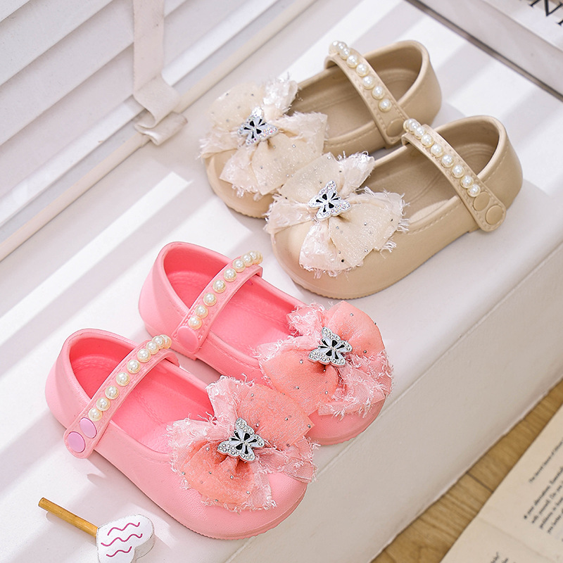 Sandalias Cerradas de Princesa para Niñas de EVA con Lazo para Uso Diario y Playa image 5