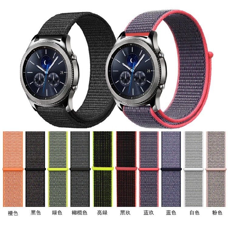 Suitable for Samsung Watch4 Loop Nylon Strap 22mm Smart Watch 20mm Garmin Amazfit Huawei Gt3