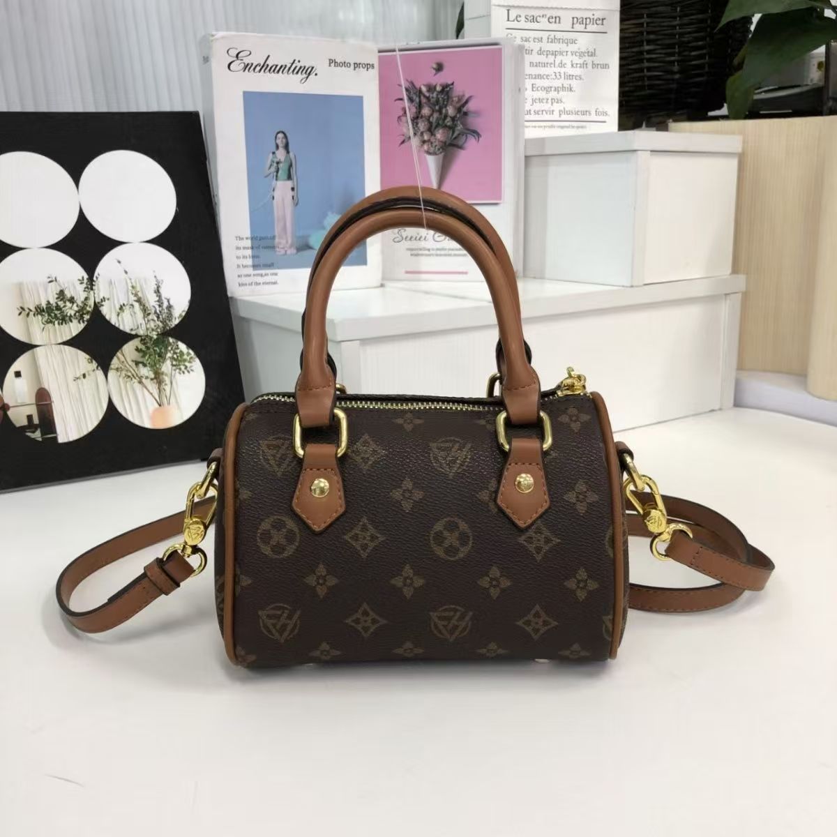 Elegante mini borsa a tracolla boston per donna stile internet_voghion.com