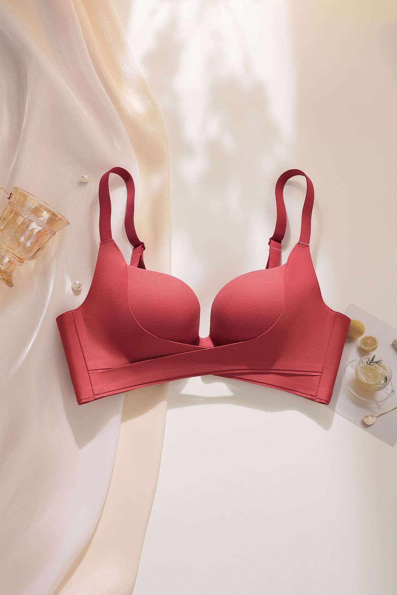 Ropa sin costuras, levantamiento, recolección lateral cómoda, soporte superior, leche antideslizante, ropa interior antiflacidez, sujetador de texto para niñas