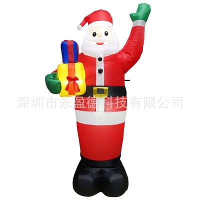 现货圣诞节气模充气圣诞老人气模圣诞装饰品摆件道具充气模型气模|ms