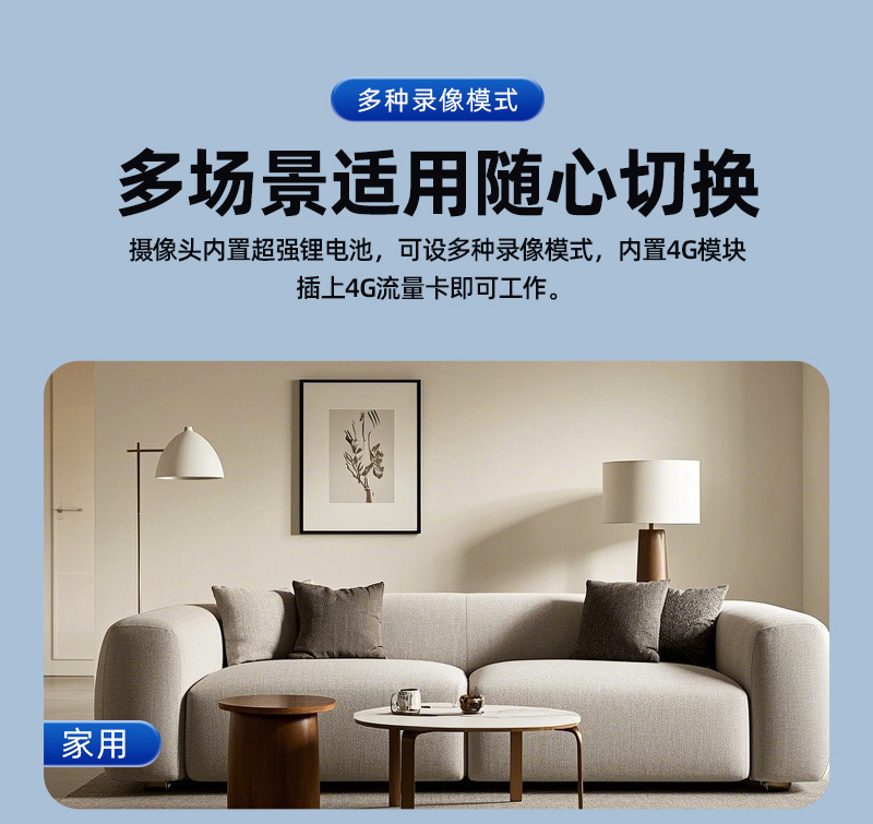 Smart wireless surveillance camera, unplugged surveillance camera, APP remote monitoring, Little Eagle, Take a look undefined