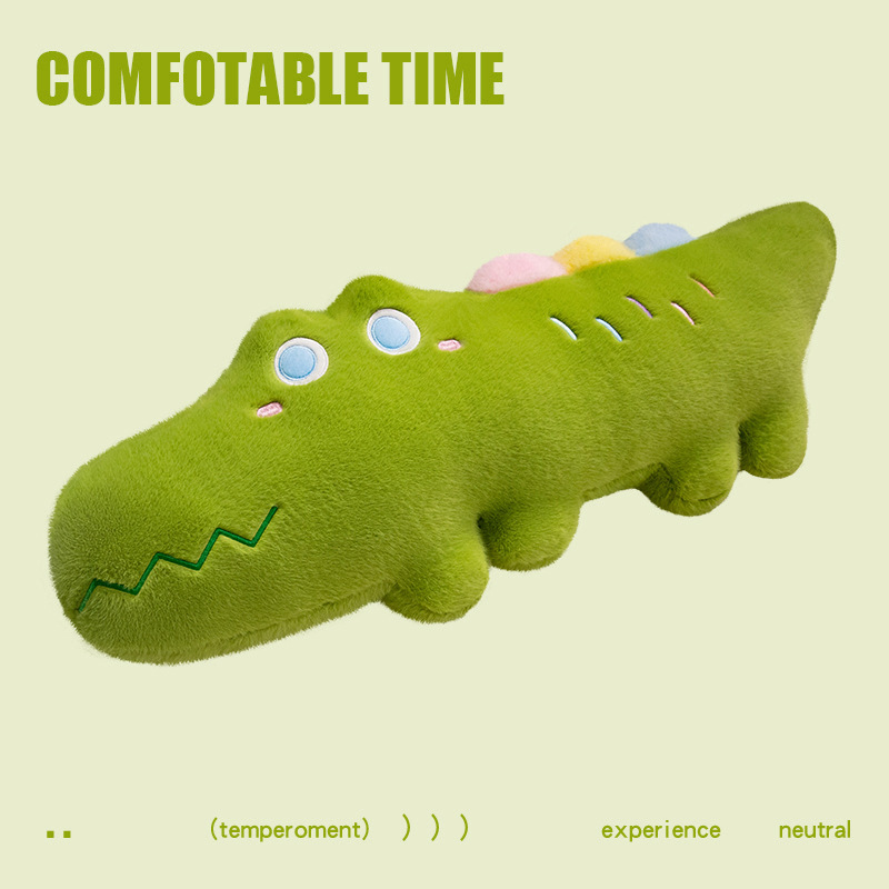 New Crocodile Fox Duck Long Pillow Plush Toy Bedroom Bed Side Sleeping Leg Pillow for Girls Wholesale