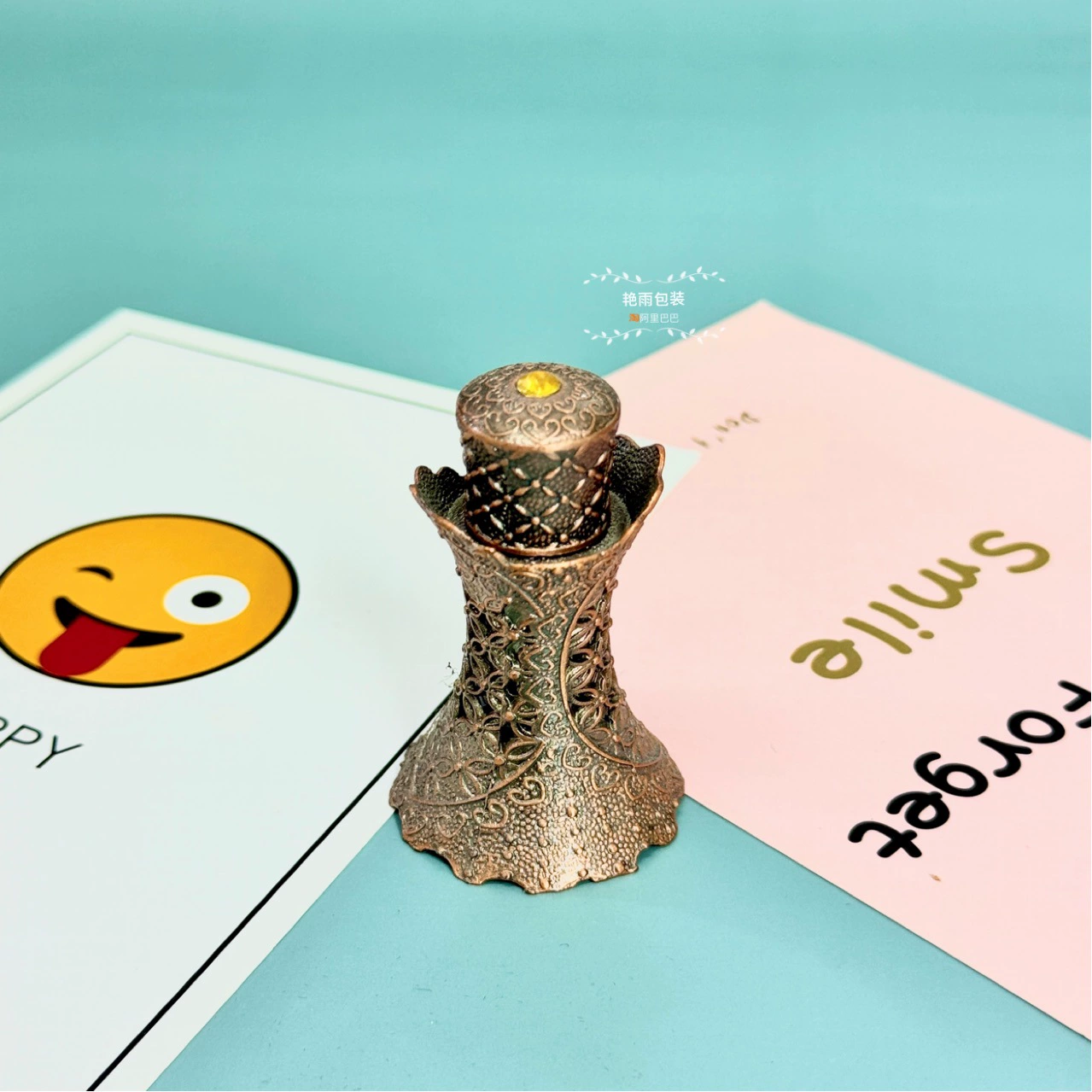 Бутылочка для духов в стиле Ближнего Востока, 3 мл, маленькая талия, флакон для эфирных масел, арабский стиль, золотая косметическая бутылочка