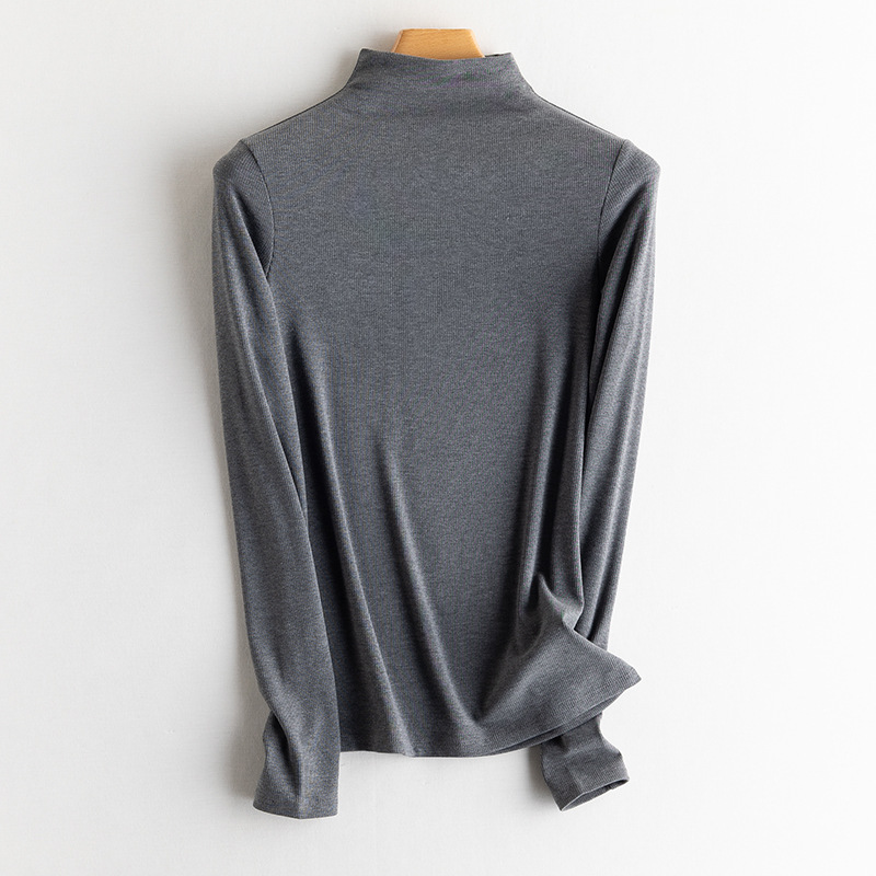 그레이 하프 터틀넥