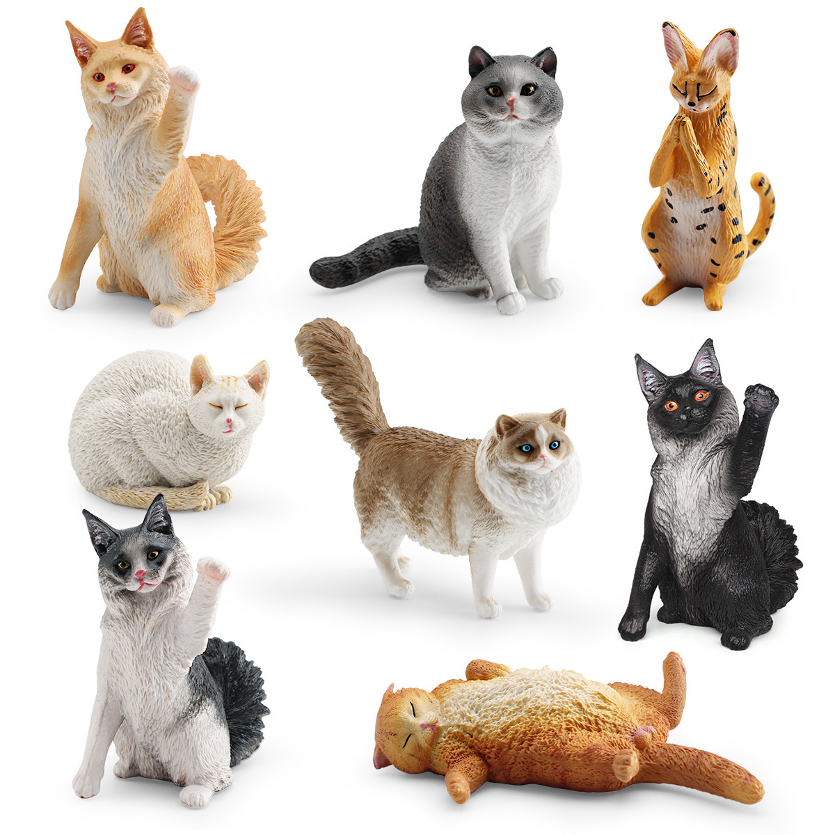 Gato de simulación transfronteriza modelo animal cognitivo infantil de pelo corto gato de tela gato Maine Coon gato mascota gato adornos