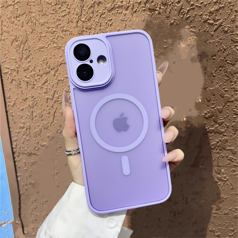 越境対応 Apple 17雅盾 マット肌触り マグネット式スマホケース iPhone16 全面保護レンズフィルム付きケース|undefined