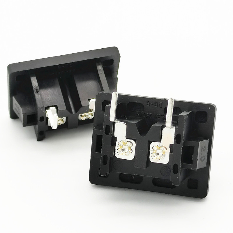 电源插座大8字高弯AC电源系列电脑八字插座90度电源母座大功率