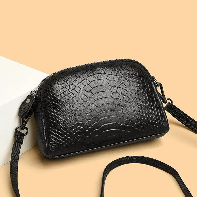 头层牛皮单肩包女大容量斜挎包2024新款真皮女包时尚百搭手机包