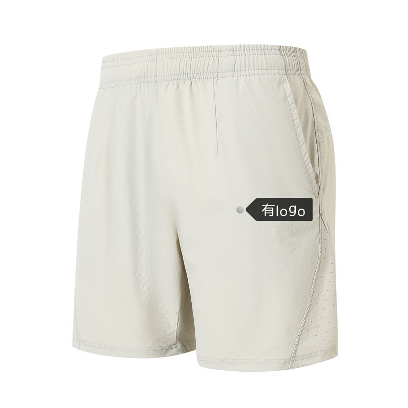 Mesh Solid Color Sports Shorts Men's Summer Thin Loose Basketball Running Fitness Training Ice Silk Quick-Drying Five-Point Shorts