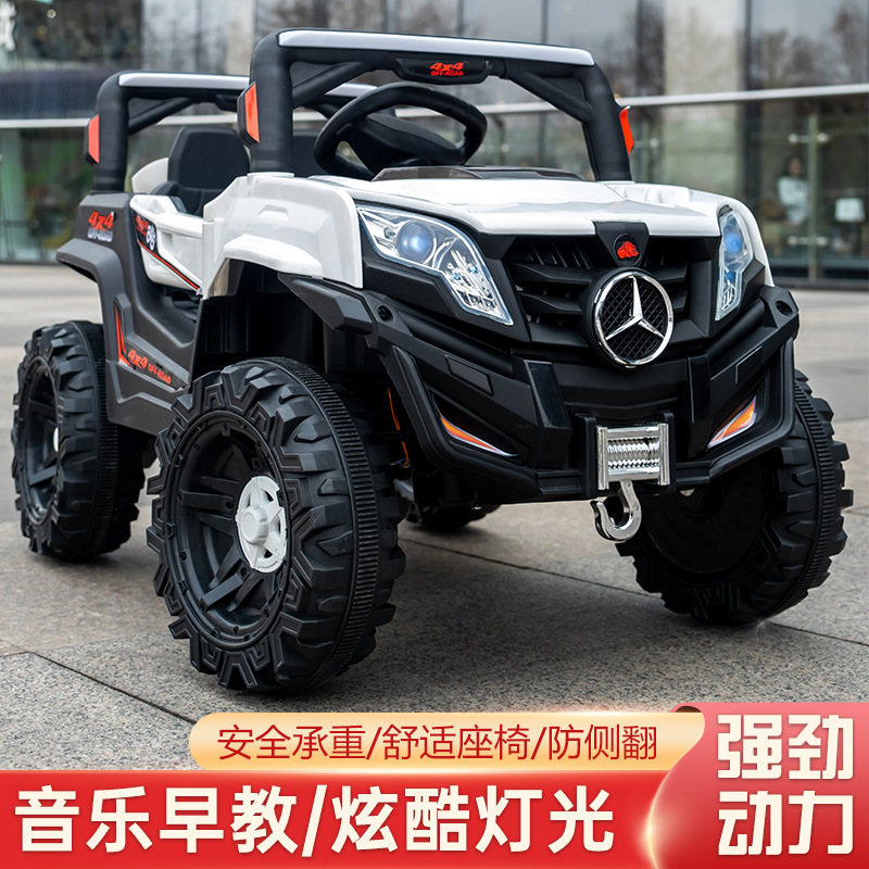 Coche eléctrico directo de fábrica para niños Vehículo todoterreno de cuatro ruedas Control remoto Coche de juguete para niños Asiento de bebé para hombres y mujeres Coche oscilante