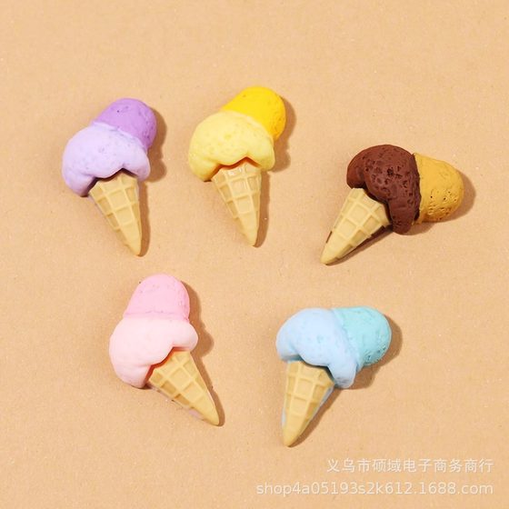 Ice Cream Ice Cream Cone Diy Phone Case Cream Glue Material Bag Handmade Crystal Glue Drops Making Resin Accessories