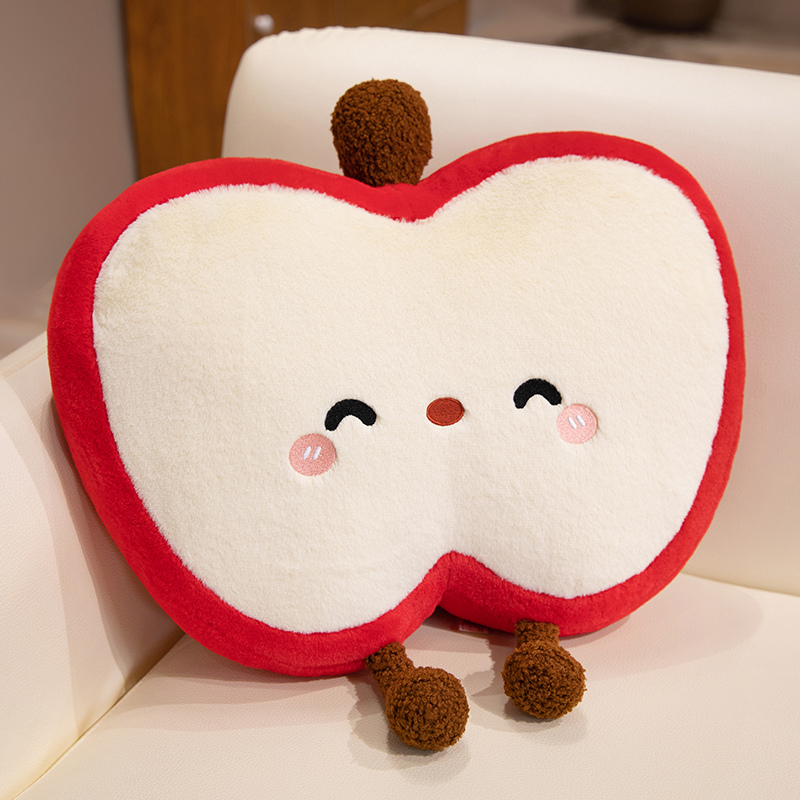 Cute almohada en forma de manzana edredón almohada de siesta de dibujos animados creativa cojín 3 en 1 niñas siesta manta de aire acondicionado