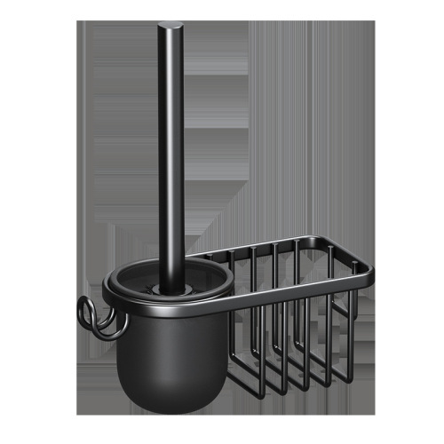 Space aluminum household brush to wash the toilet toilet brush without dead corners to wash the bathroom artifact wall-mounted punch-free toilet