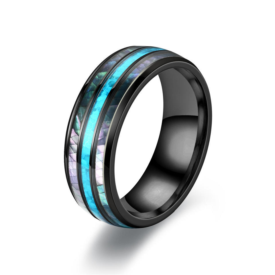 8g Weight Simple Style Round Color Block Stainless Steel Unisex Rings