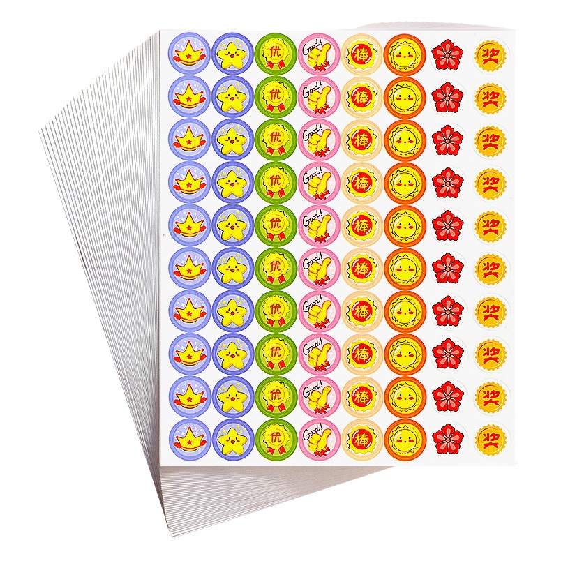 Children's reward stickers Primary School kindergarten little red flower thumb stickers teacher special cartoon cute stickers
