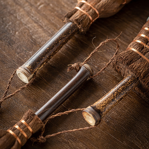 Handmade brown brush, natural brown hair brush, tea set brush, cleaning pen, pot maintenance pen, hard tea brush, dishwashing brush, tea ceremony accessories