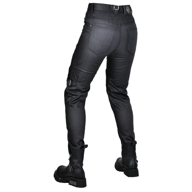 VOLERO retro casual máquina de recubrimiento pantalones vaqueros de la motocicleta de carreras de equitación pantalones anti-caída para las mujeres