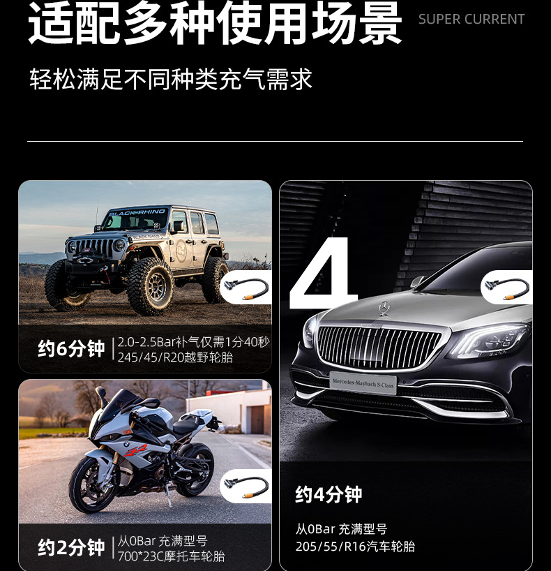 Car Air Pump Portable Smart Wireless Digital Display Air Pump Electric Car Tire Inflator Car Air Pump