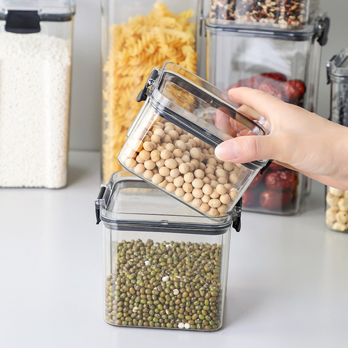 Sealed cans for grain kitchen storage, food-grade transparent plastic cans, boxes, snacks, dry goods, tea storage cans